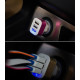 Троен USB разклонител за запалка 2.1A 2A 1A