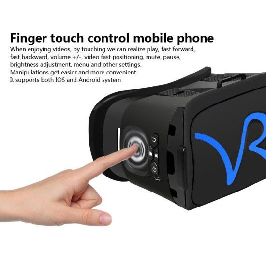 3D очила за телефон за виртуална реалност с бутони за управление