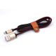 1 метър USB кабел за зареждане на телефон с кожено покритие - 5
