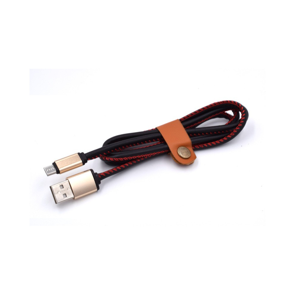 1 метър USB кабел за зареждане на телефон с кожено покритие - 5