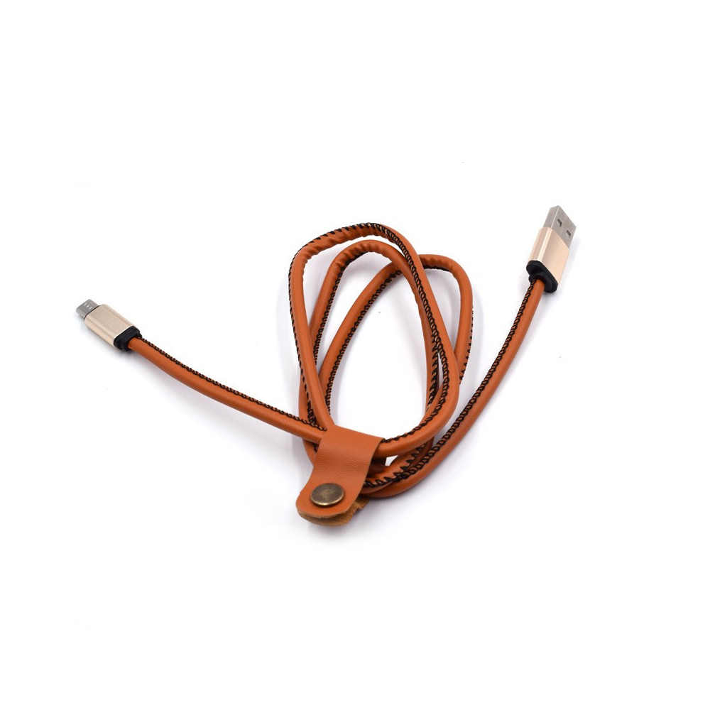 1 метър USB кабел за зареждане на телефон с кожено покритие - 8
