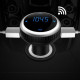 FM Bluetooth трансмитер за кола със сензорен дисплей, високоговорител (хендсфри), и 2бр. USB за флашка и за зареждане