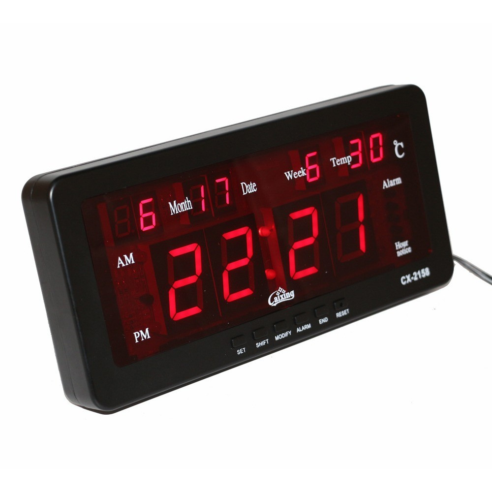 Настолен часовник с термометър + календар - 5