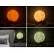 3D лампа със стойка Луна с активиране чрез почукване - 12