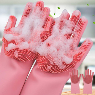 Ръкавици с четка за миене на съдове - 1