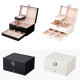 Луксозна кожена кутия за бижута и козметика с 2 нива - код 2755 - 3