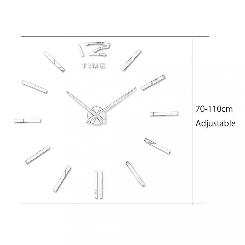 Самозалепващ 3D стена часовник - код 4203 - 11