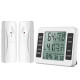 Безжичен термометър за външна и вътрешна температура с 2 сензора - 1
