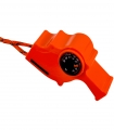 Оранжева пластмасова свирка с компас