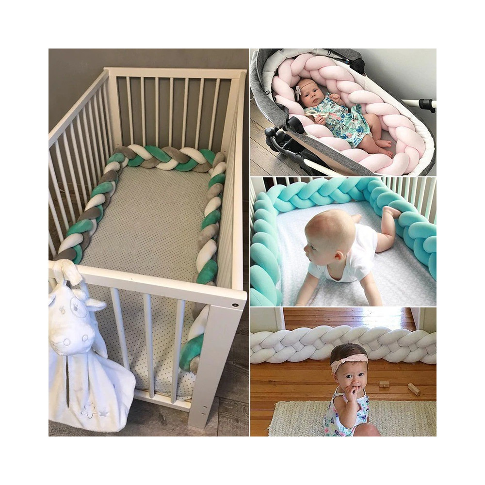 Плетен обиколник за бебешка кошара-количка - 5