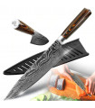 8" кухненски нож от дамаска стомана с подаръчна кутия