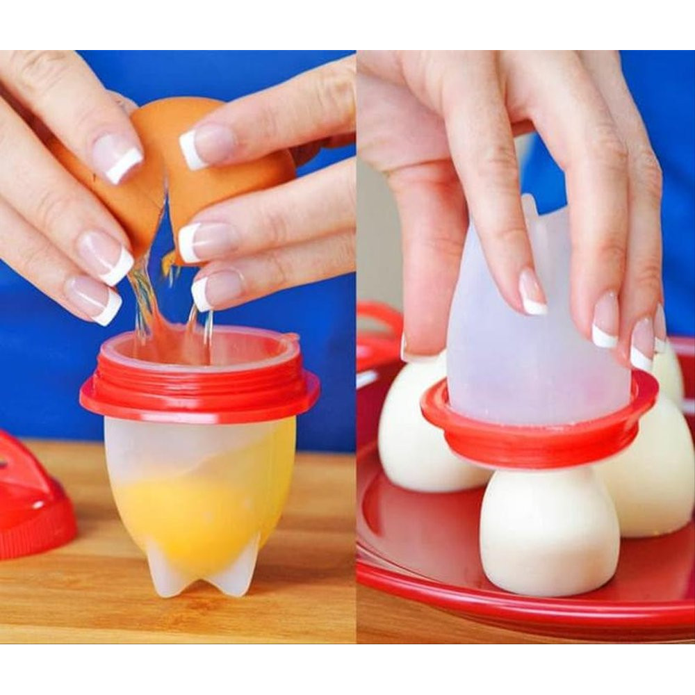 Силиконови форми/чашки за варене на яйца без черупка