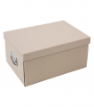 Бежова сгъваема кутия за съхранение 32x22x14 cm