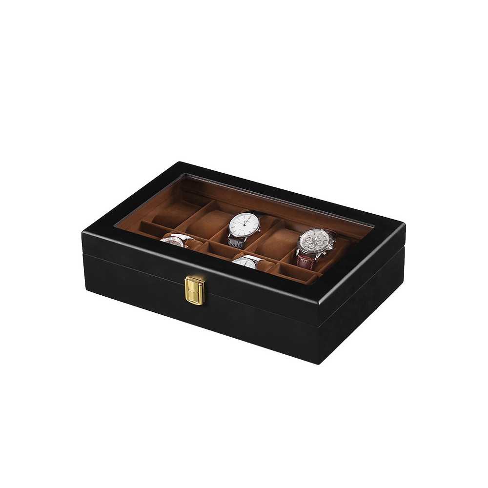 Черна дървена кутия за часовници - 7