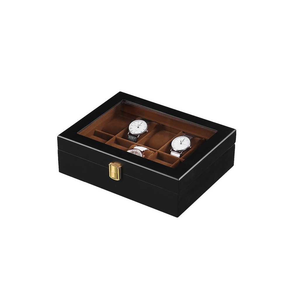 Черна дървена кутия за часовници - 8