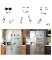Забавен усмихнат стикер за хладилник