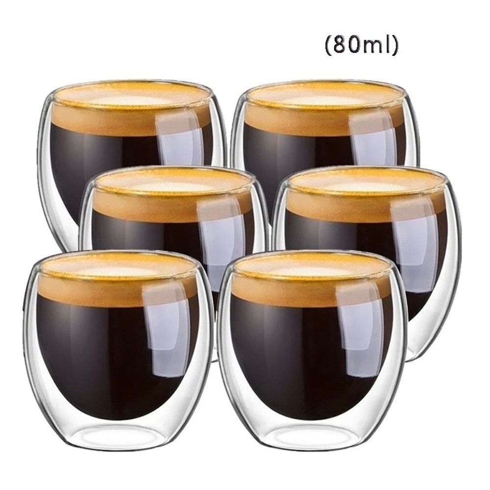 Двустенна стъклена чаша за кафе - 9