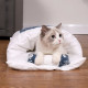 Топло легло за котки с възглавничка