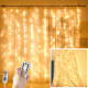 LED лампички за завеса с кукички за закачане
