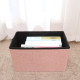 Правоъгълна сива табуретка и кутия за съхранение с размери 76*38*38 см