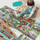 Тънко детско килимче с писта - размери 130х100см - 7 модела