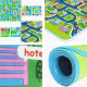 Цветно килимче с писта и топлоизолационен слой - размери 200х160см
