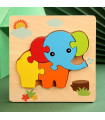 3D Детски Дървен Пъзел Слон 14.5 Х 15.4 См. - Модел 3444