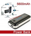 Мобилна батерия Power Bank 5600mAh + фенерче