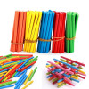 Цветни бамбукови пръчки за броене - 100 бр.