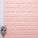 Розов цвят 3Д тапети имитация на тухли от пяна - размер 77х70см 5мм