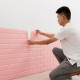Розов цвят 3Д тапети имитация на тухли от пяна - размер 77х70см 5мм