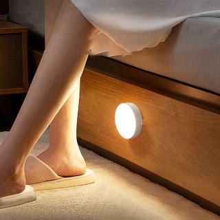 Кръгла LED лампа със сензор за движение с презареждаща се батерия