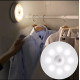 Кръгла LED лампа със сензор за движение с презареждаща се батерия