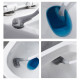 Г-образна силиконова четка за почистване на тоалетна чиния