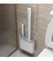 Комплект силиконова четка и PVC четка за тоалетна със стойка