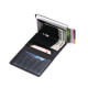 Портфейл за кредитни карти с RFID защита срещу кражба - крокодилска кожа черно