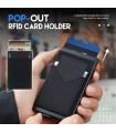 RFID портфейл и картодържател с бутон за автоматично изкачване на картите