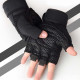 Ръкавици без пръсти за фитнес или колоездачи - чисто черни