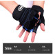 Евтини мъжки ръкавици без пръсти за колоездене или фитнес - със синьо