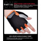 Еластични ръкавици за колело без пръсти - черен цвят