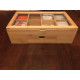 Луксозна кутия за съхранение на чай с 8 отделения и чекмедже