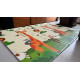 Сгъваема подложка за игра с 2 страни 180x200x1cm - модел жираф и влак с животни