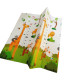 Сгъваема подложка за игра с 2 страни 180x200x1cm - модел жираф и влак с животни