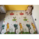 Меко килимче за игра за бебе 180x200x1cm - модел Животни в самолет и азбука