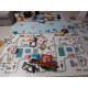 Детска термоустойчива постелка за пълзене и игра 160x180x1cm - Трафик + Джунгла