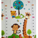 Детска термоустойчива постелка за пълзене и игра 180x150x1cm - Жираф и Цифри