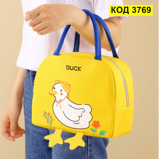 Чантичка за детска кухня "пате" с крачета - жълт цвят