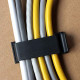 Широка щипка за кабели, комплект 10 броя - черен