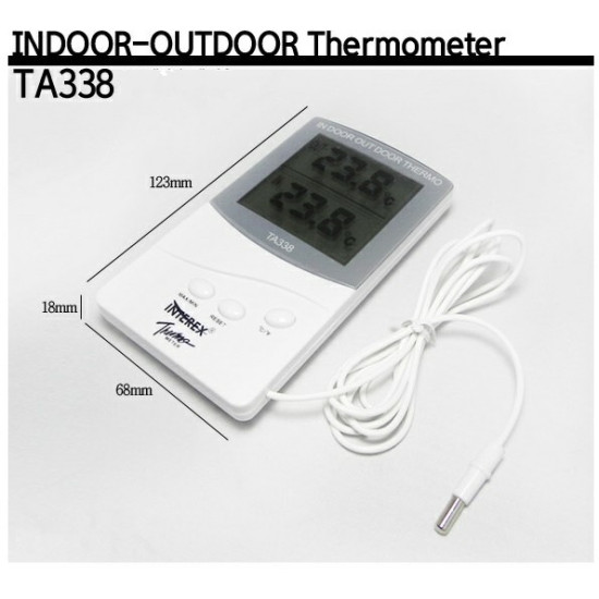 Термометър за вътрешна и външна температура TA338