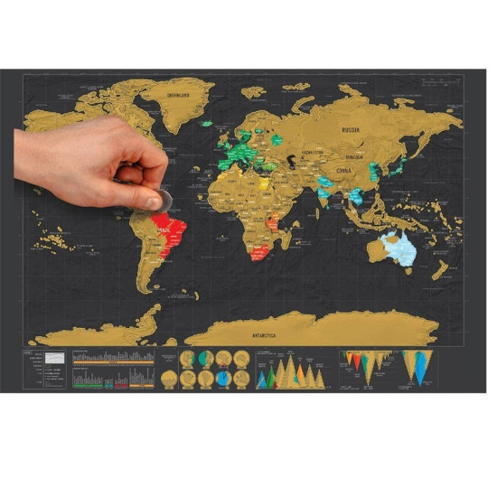 Мини карта на света за изтриване DELUXE